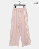 Kinda Track Snap Button Wide Long Training Pants