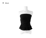 Muu Dot Shirring Frill Top