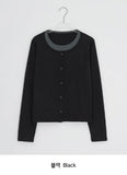 [BAONHAUS] Pelky Layered Rib Cardigan