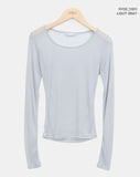 Maden See-Through Layered Long Sleeve T-Shirt