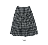 FRILL CHECK LONG SK