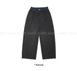 (Lining brushed) COLORBLOCK WAIST PANTS
