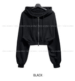 [U-BASIC] Beryl Two-Way Cropped Hooded Zip-Up