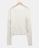 Sidu Small Flower Wave Long Sleeve T-Shirt