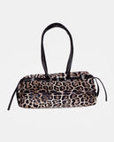 Kimu Leopard Baguette Shoulder Bag