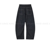 DART CURVED DENIM PANTS