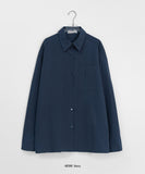 [BAONHAUS] Betine Basic Pocket Over Shirt