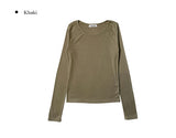 [MADE] Border Layered Tencel Long Sleeve T-shirt