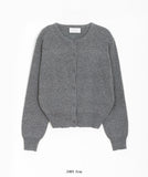 Linen round knit cardigan