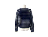 Toto Stripe V-neck Loose Fit Long Sleeve Knit