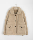 Bellon Reversible Leather Suede Fleece Mustang - Wool 50