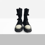 Solea Buckle Suede Middle Boots