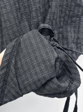 Ruffle Lnot Unbalanced Check Skirt