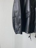 Over Leather Hood Jacket