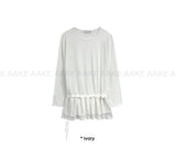 (Brushed) FRILL STRAP LONGSLEEVE