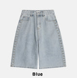 Ruto embroidery Bermuda denim pants
