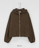 Pedro Pigment Crop Hood Zip-Up Jumper