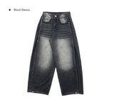 [A/M] Cont Washing Side Pintuck Snap Wide Pants