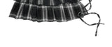 Bungee Check Tiered Layered Wrap Skirt