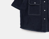 Sino Pocket Snap Button Short Sleeve Denim Shirt