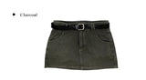 [Belt SET] Adam Cotton Mini Skirt Pants