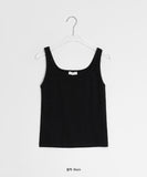 Dukins Color U-Neck Ribbed Sleeveless