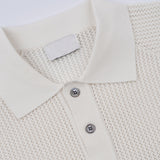 Berna Linen Collar Knit Short Sleeve T-shirt