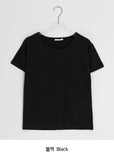 Sarun Color Layered Basic Round Short Sleeve Tee