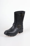 buckle half rain boots
