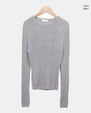 Roez mohair loose fit ribbed knit
