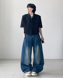 Deal Pocket Two Tuck Wide Denim