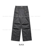 Coase Washing Cut Parachute Pants