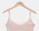 Curren Lace Ribbed Sleeveless
