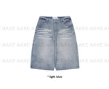 CAT WASHED BERMUDA DENIM
