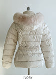 Loera Fur Hood Short Padding Jumper (Belt Set)