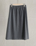 All-Grit Check Unbalanced Pleated Banding Skirt