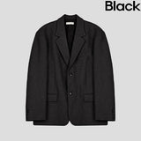 [wool50%] minyong wool single classic jacket