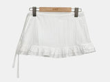 Peanut Nylon Wrap Skirt Pants