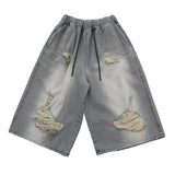 Marble Gray Crop Denim Pants