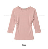 Heez Basic Round Three Quarter Long Sleeve