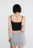 [with cup] LACE BUTTON SLEEVELESS