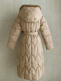 Diu Eco Fur Hood Long Padding (Belt Set)
