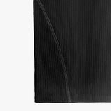 Fringe side line muscle fit ribbed sleeveless