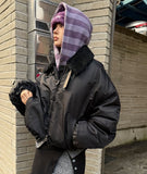 (6oz) FUR COLLAR BUCKLE PADDED JUMPER