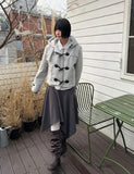 (WOOL) BOUCLE DUFFLE SHORT COAT