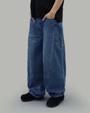 Low curve cargo denim jeans