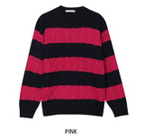 Font Stripe Cable Knit