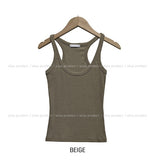 [U-BASIC] Boldy Line Ribbed Crop Sleeveless