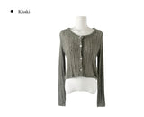 Tansy Summer Round Neck Long Sleeve Cardigan