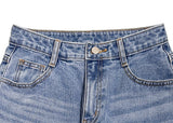 Jiki Light Blue Brush Washing Wide Pants